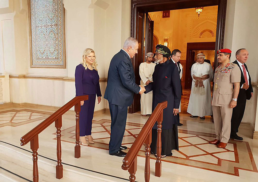نتنياهو زار مسقط في أكتوبر 2018 وأجرى مباحثات مع السلطان قابوس