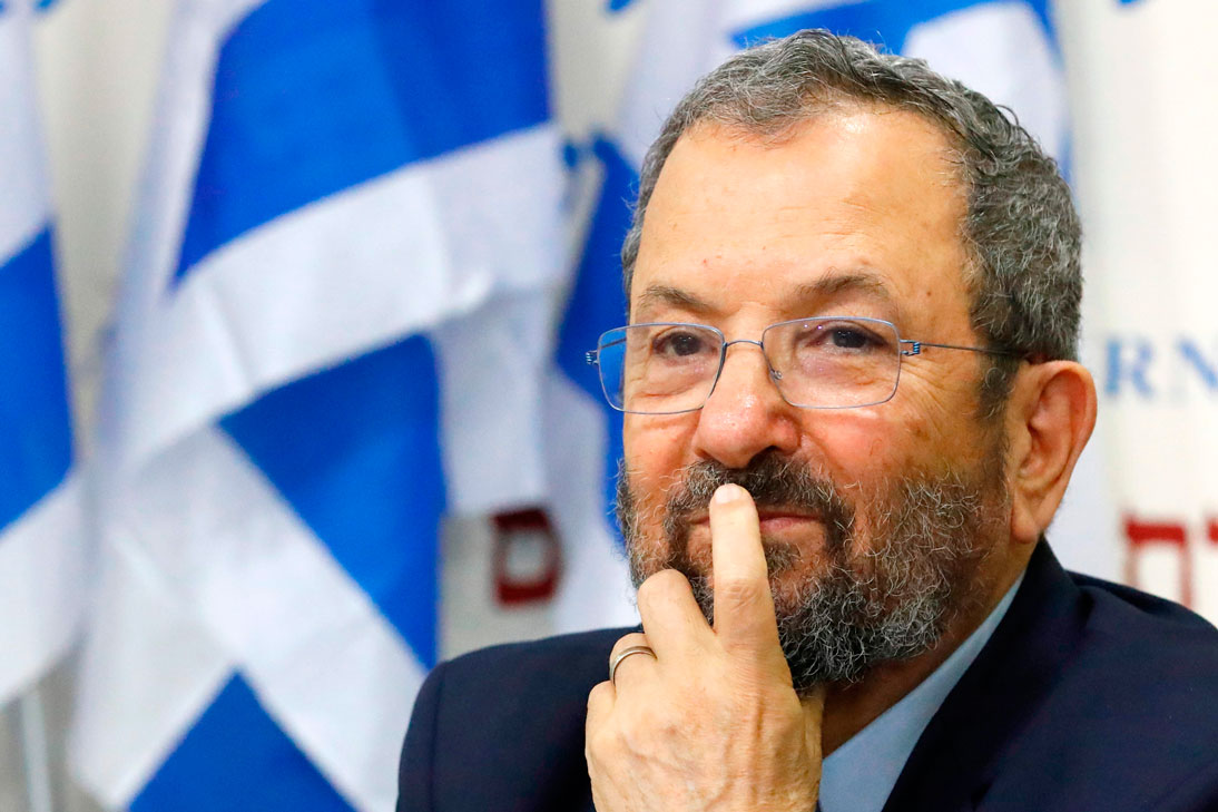 Former Israeli prime minister Ehud Barak