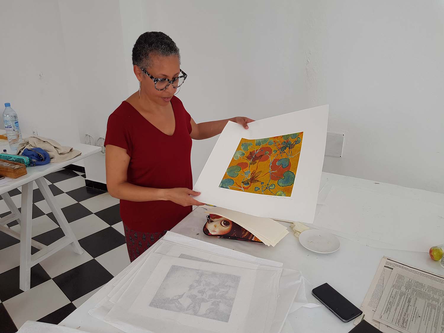 Najia Saad, French-Moroccan artist-engraver