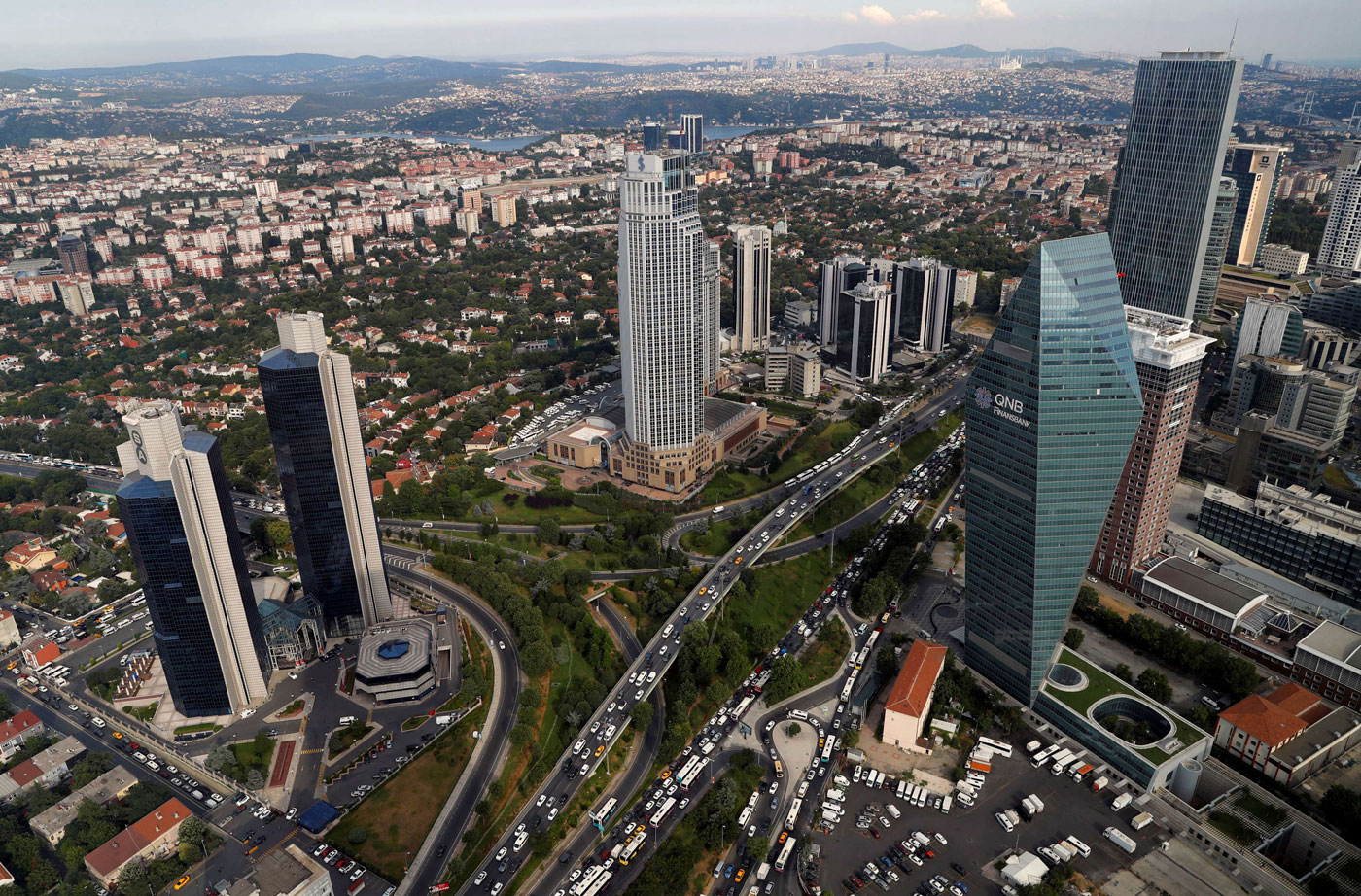 Business and financial district of Levent is pictured in Istanbul