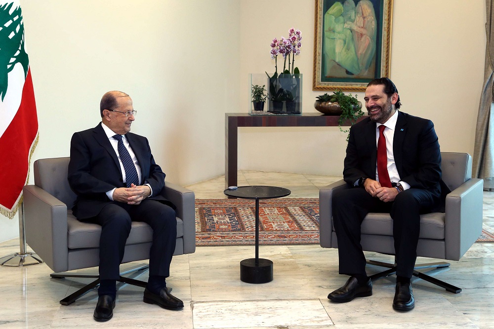 رئيس الوزراء سعد الحريري والرئيس ميشال عون