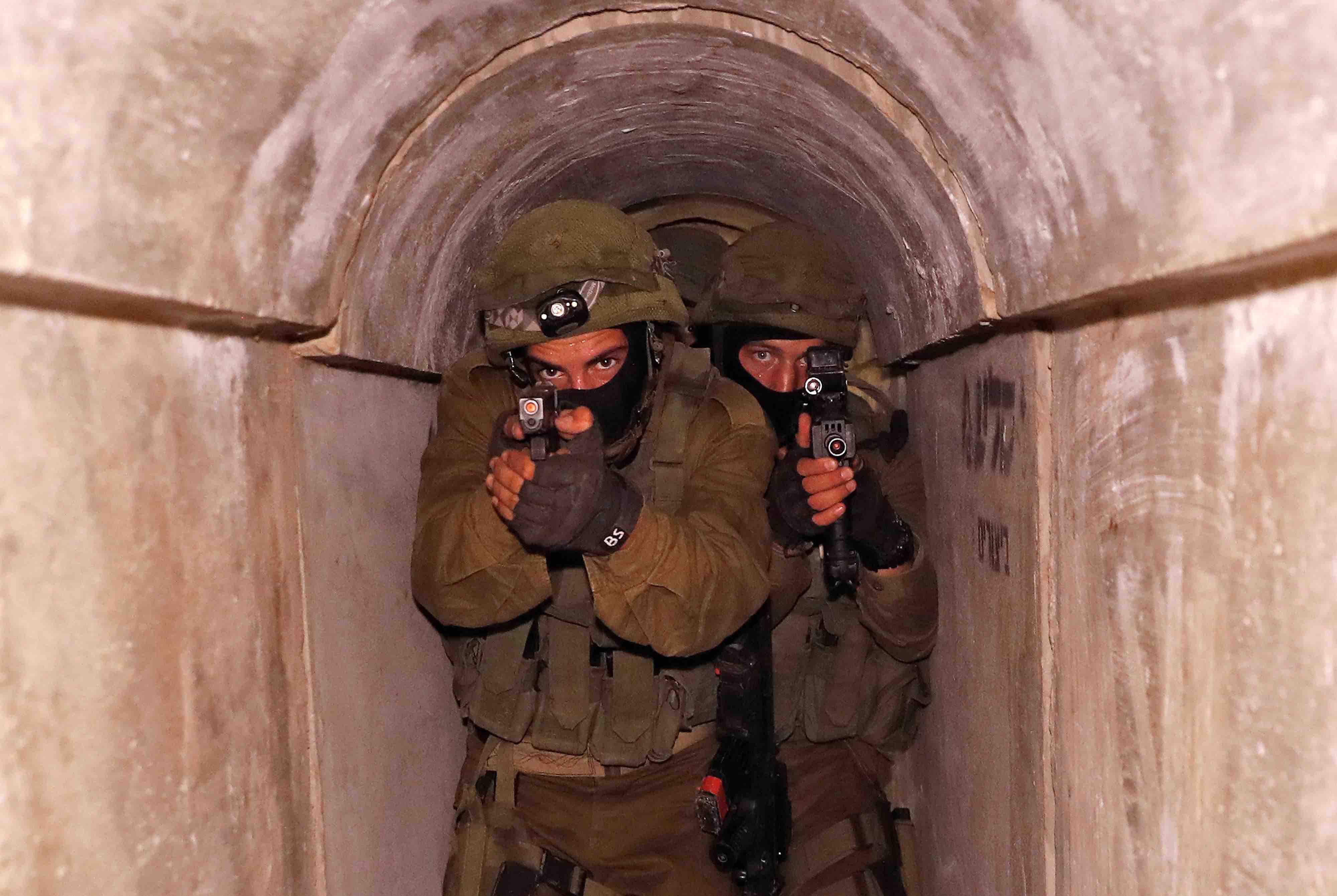 The Hezbollah tunnels exposed by Israel have been digitally scanned and appear on a soldier's headset as they are in reality