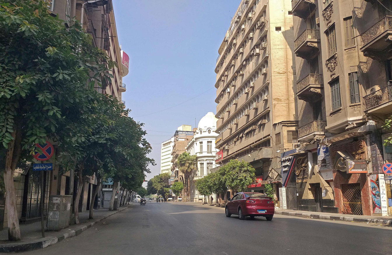 A picture shows the area around Cairo's Tahrir square on September 27, 2019