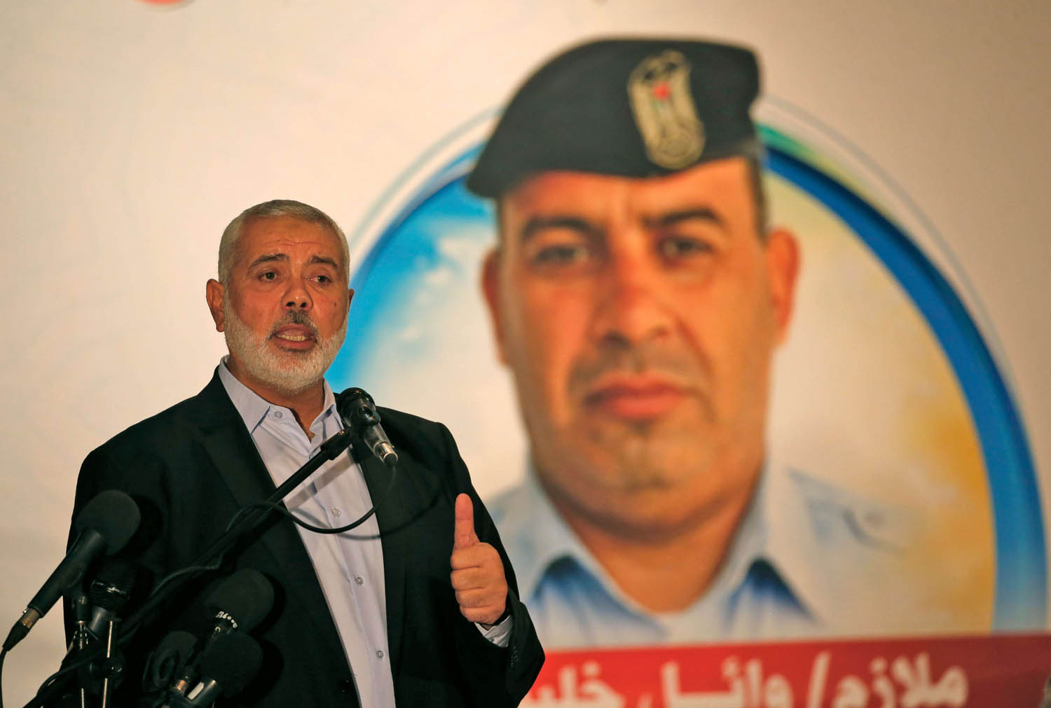 زعيم حركة حماس اسماعيل هنية في غزة