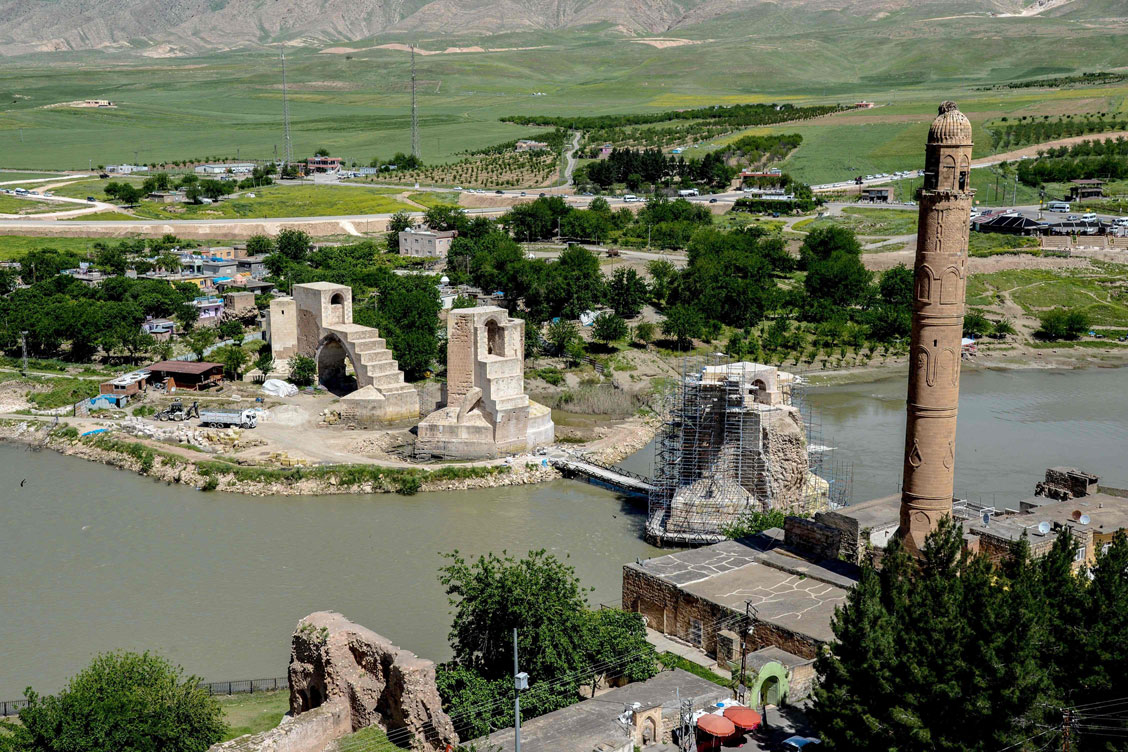 A general view of Hasankeyf bridge across the Tigris River