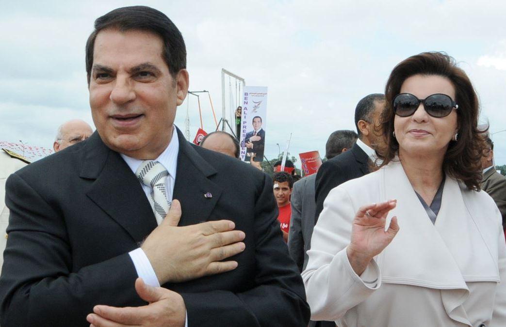 الرئيس التونسي الاسبق زين العابدين بن علي وزوجته ليلى الطرابلسي