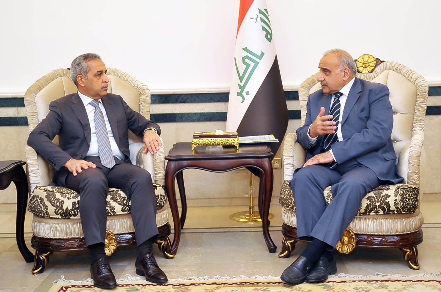 رئيس الوزراء العراقي عادل عبدالمهدي يستقبل رئيس مجلس القضاء الأعلى فائق زيدان