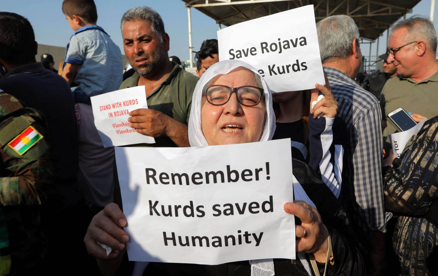 أكراد يتظاهرون في أربيل احتجاجا على التدخل التركي في سوريا