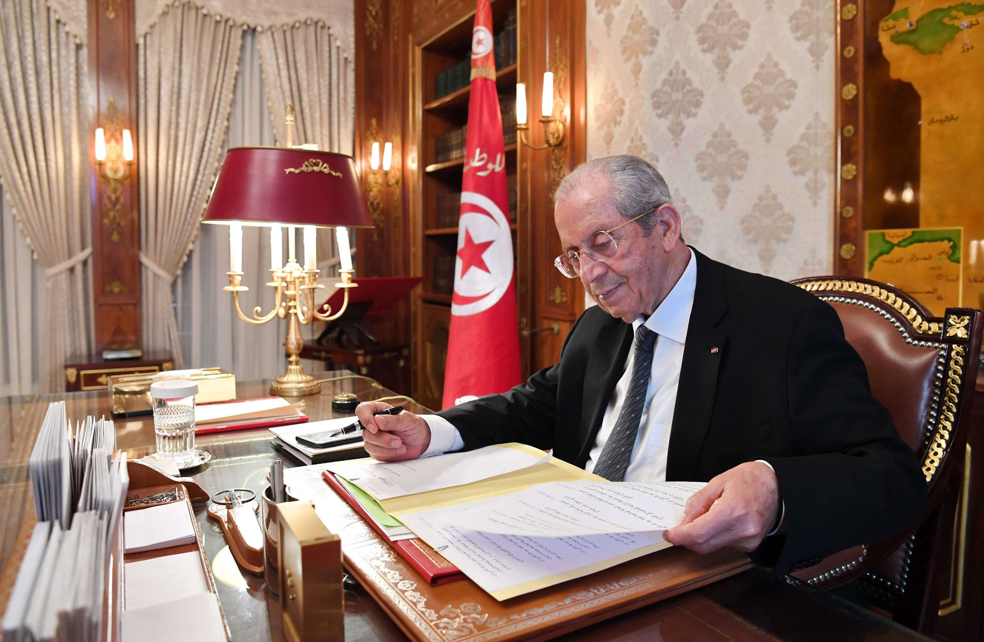 الرئيس التونسي محمد الناصر