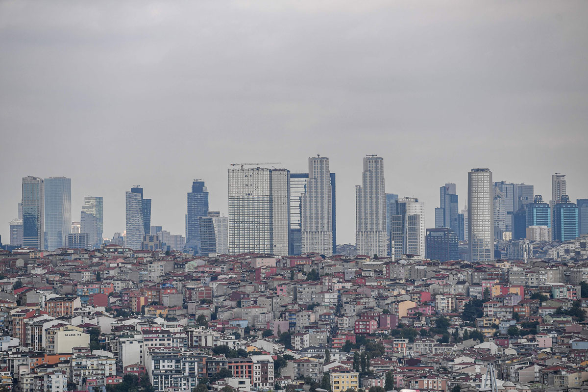 Buildings pictured near the Edirnekapi district, in Istanbul