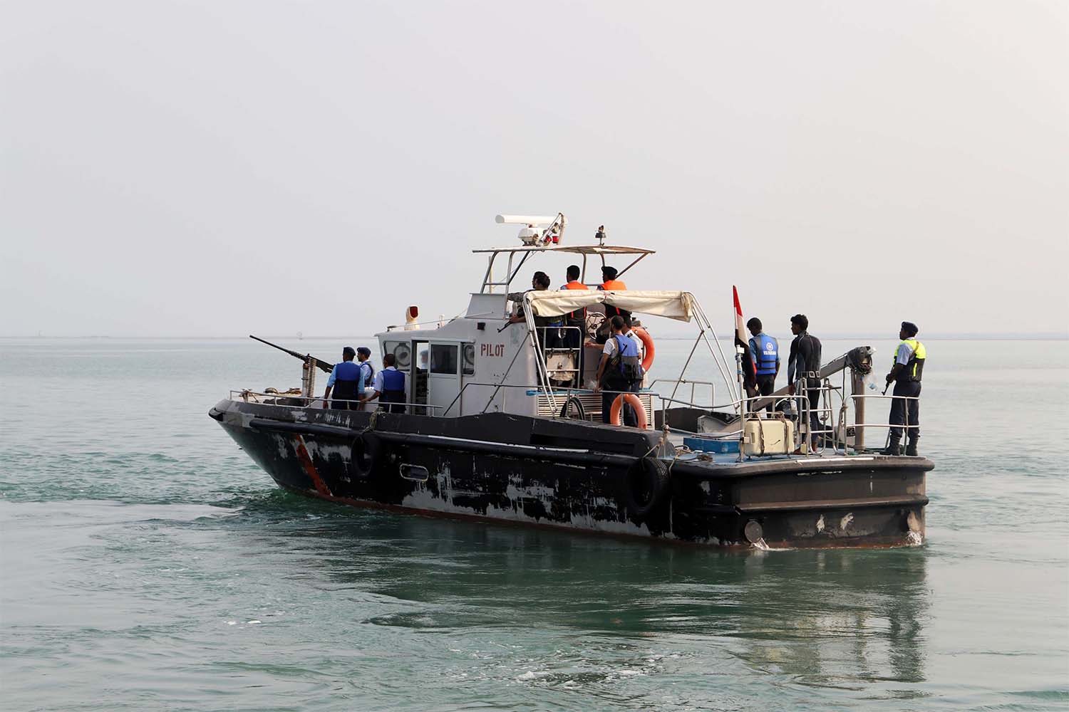 A Yemeni coast guard boat