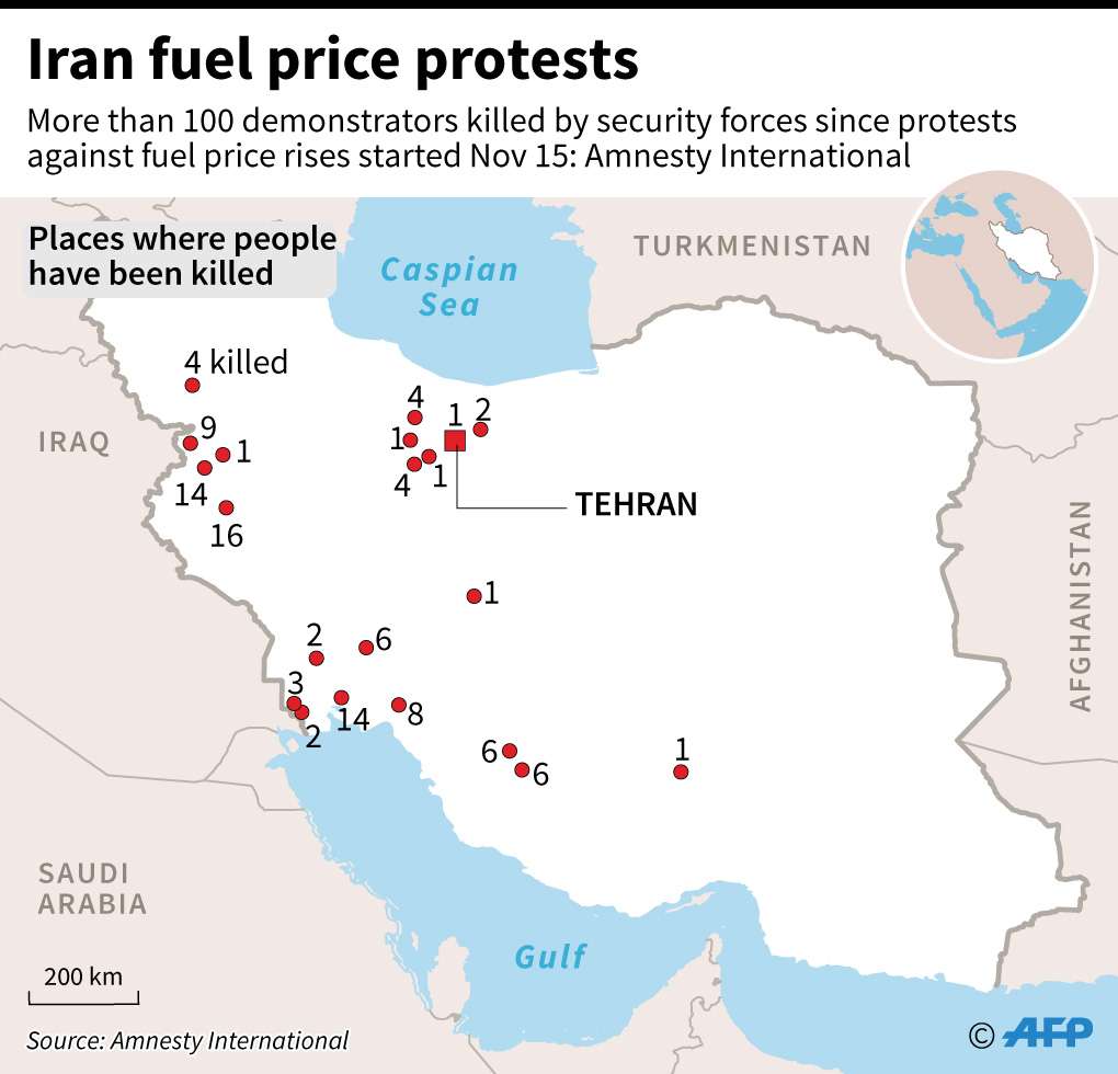 الاحتجاجات في ايران