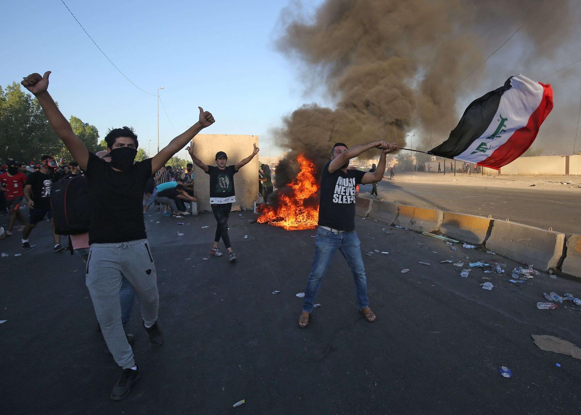 المتظاهرون في العراق