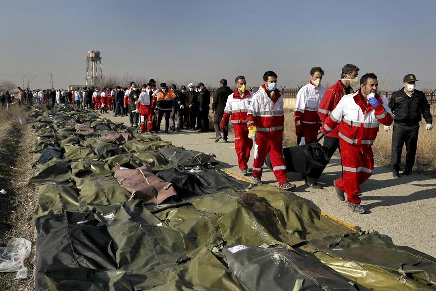 ضحايا اسقاط الطائرة الاوكرانية في ايران