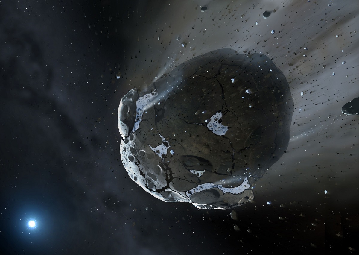 كويكب صخري يتفكك خارج المجموعة الشمسية