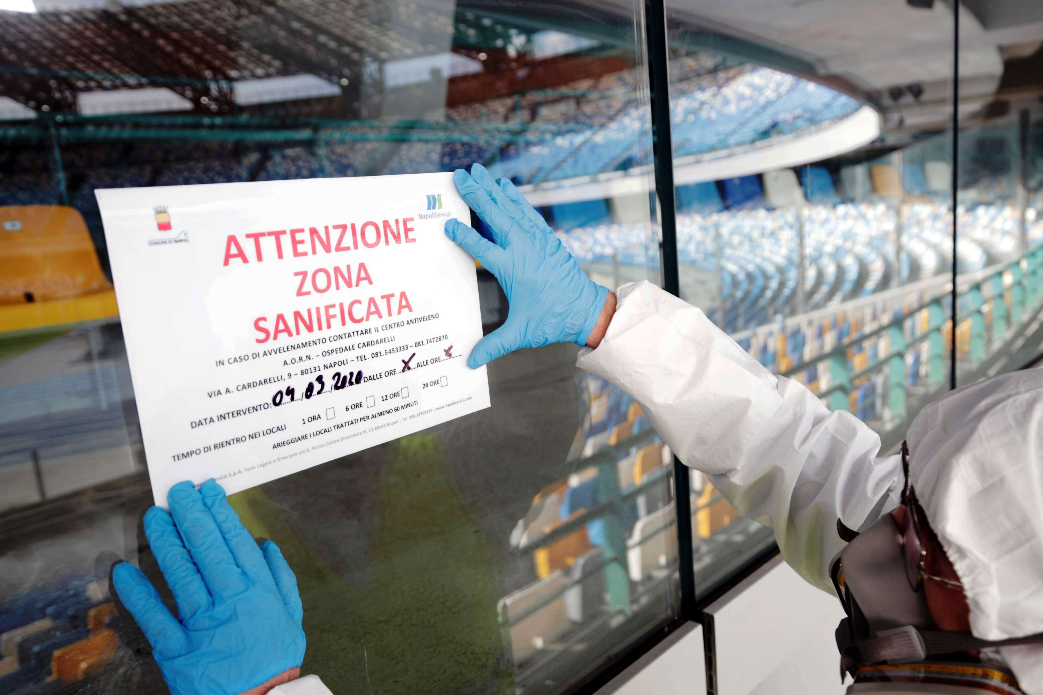 لا جماهير في مبارايات الكالتشيو جراء كورونا