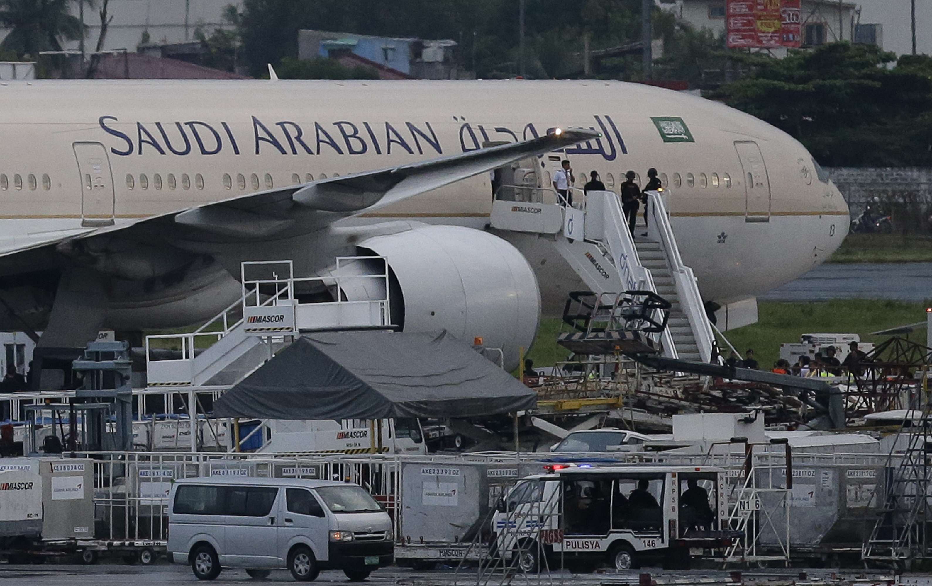 A Saudi Arabian Airlines passenger plane