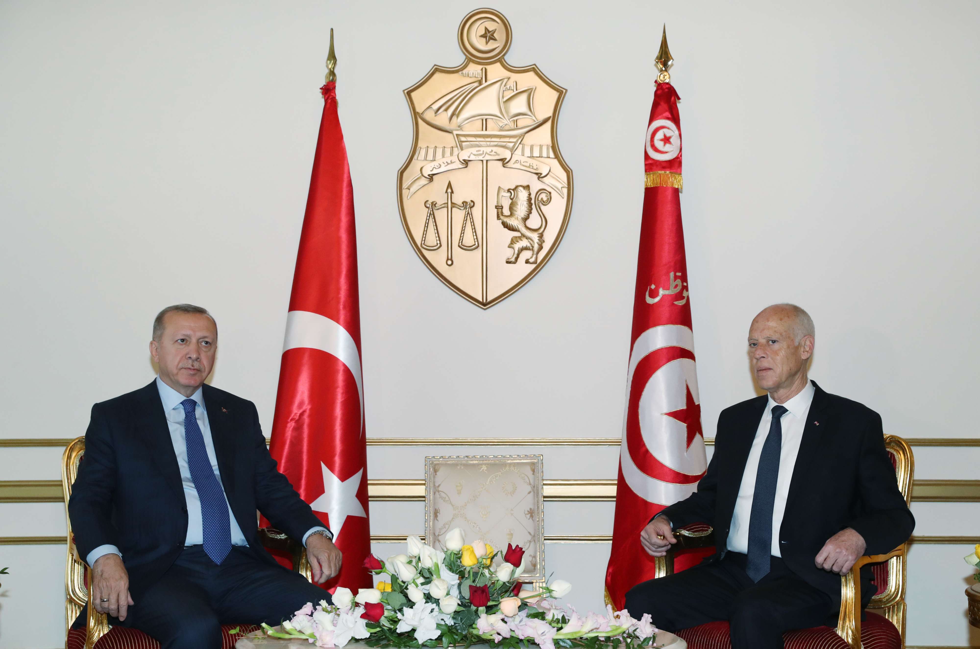 لقاء سعيد وأردوغان في تونس