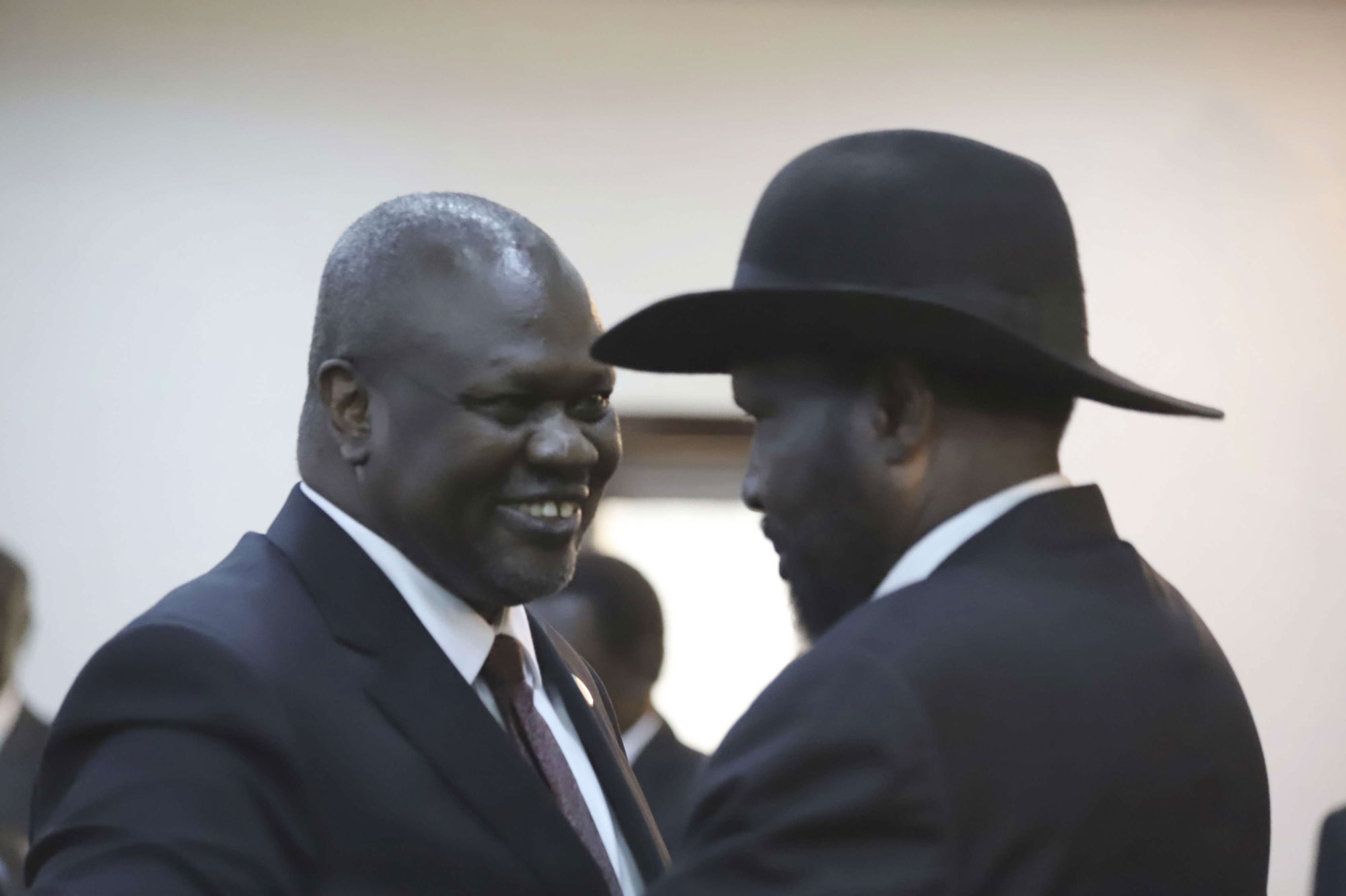 رئيس جنوب السودان سيلفا كير ونائبه رياك مشار