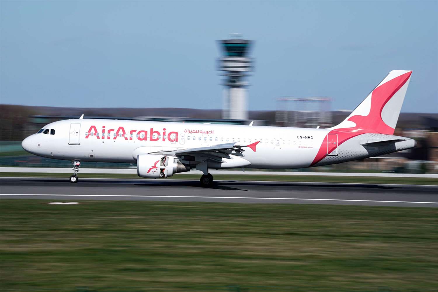 AirArabia aircraft lands at Brussels Airport