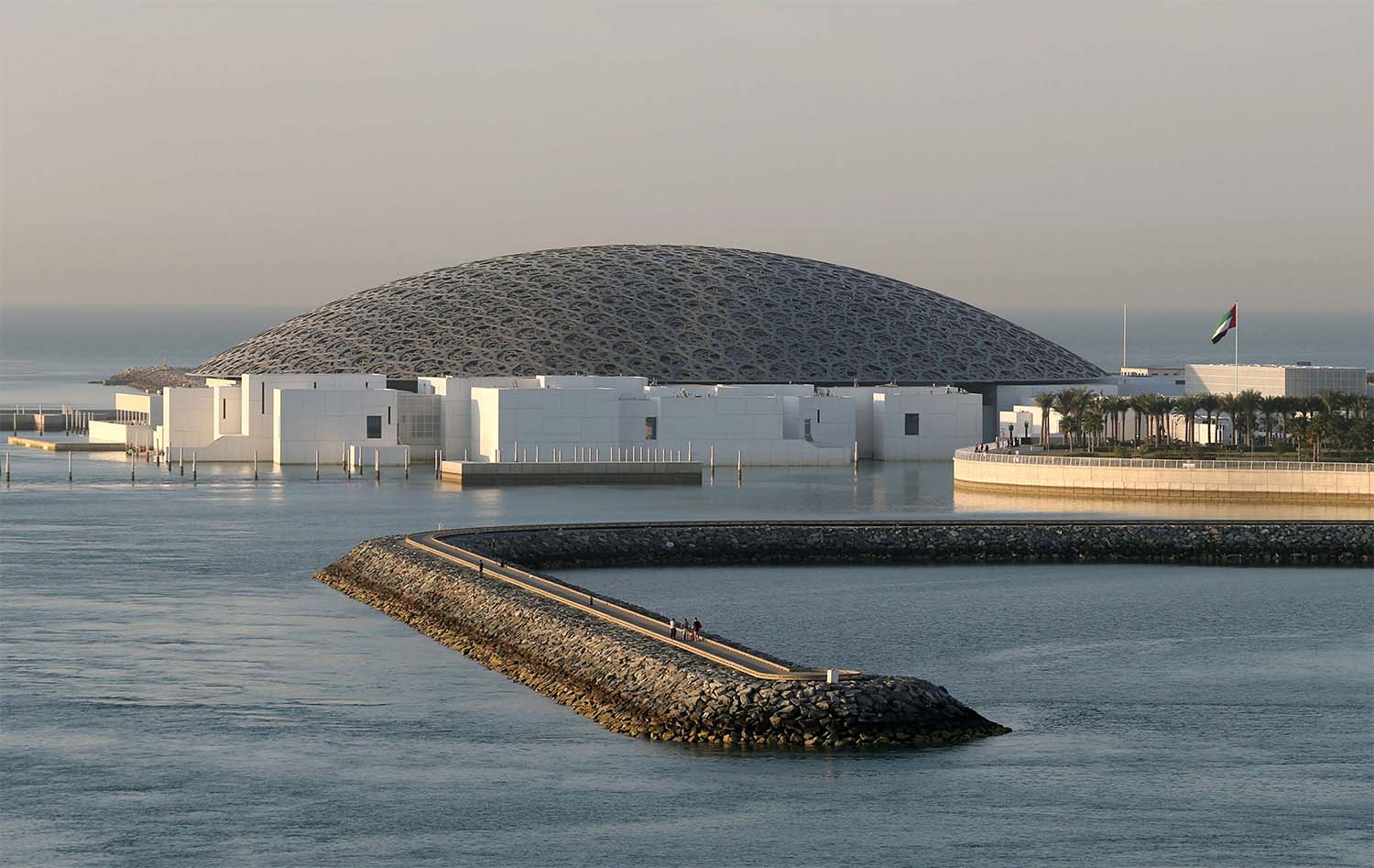 General view of The Louvre Abu Dhabi Museum in Abu Dhabi