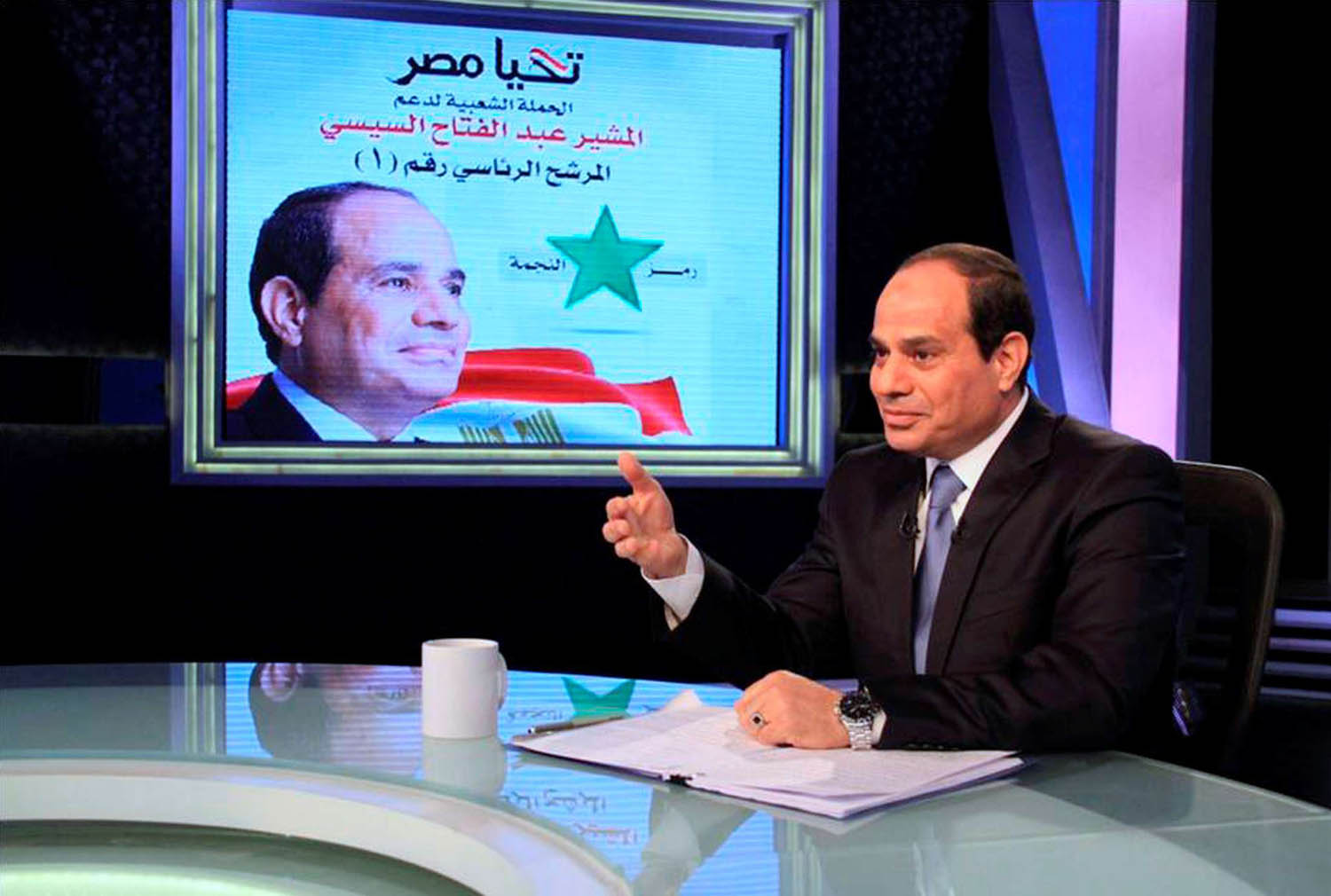 الرئيس المصري عبدالفتاح السيسي في لقاء تلفزيوني