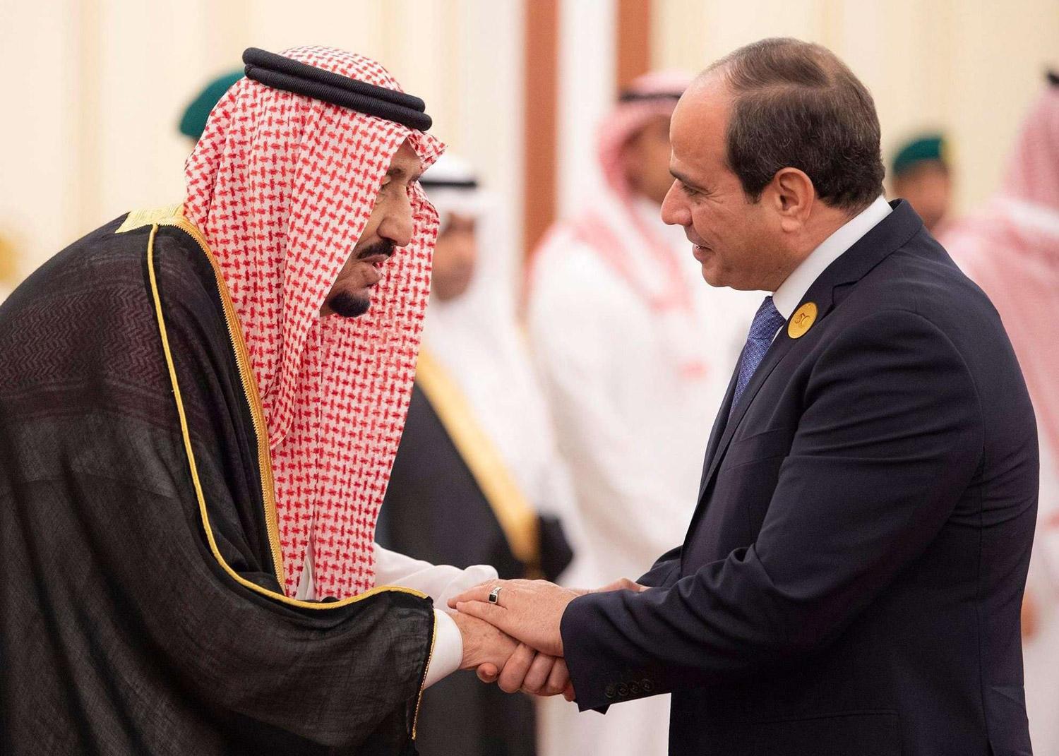 الملك السعودي سلمان بن عبدالعزيز والرئيس المصري عبدالفتاح السيسي
