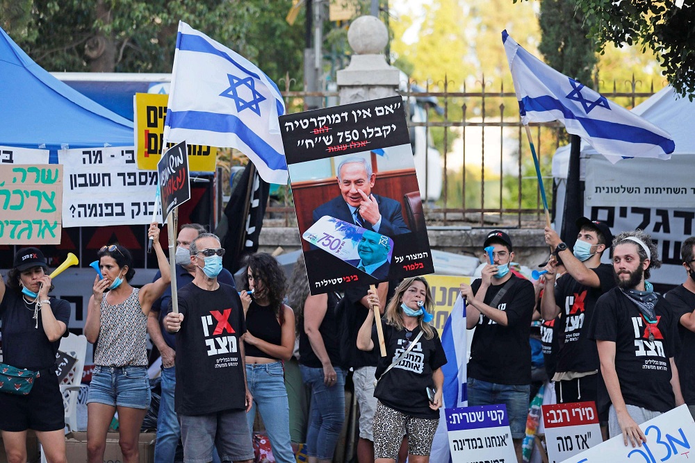 تصاعد الاحتجاجات المناوئة لرئيس الوزراء الاسرائيلي