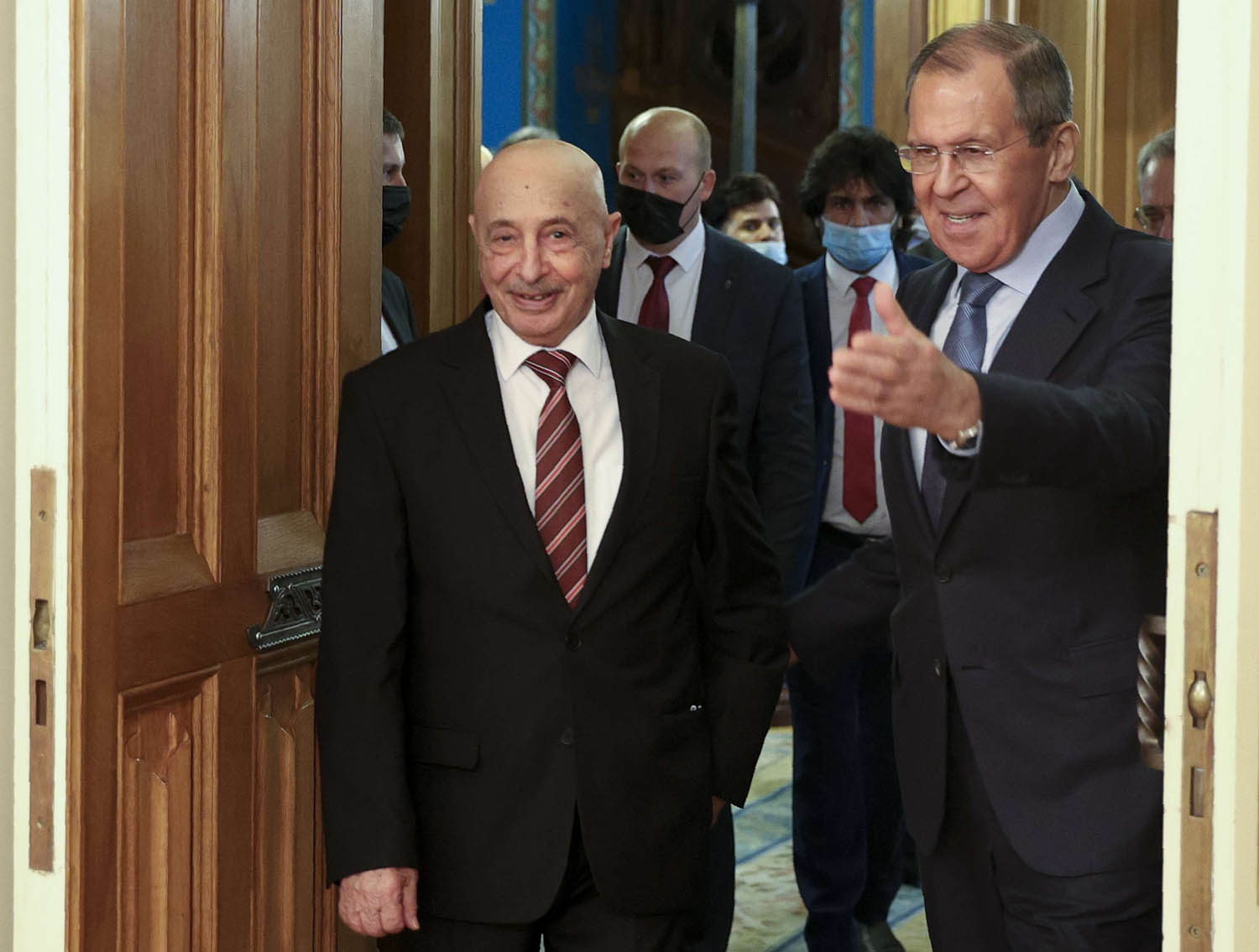 وزير الخارجية الروسي سيرغي لافروف يستقبل رئيس البرلمان الليبي عقيلة صالح
