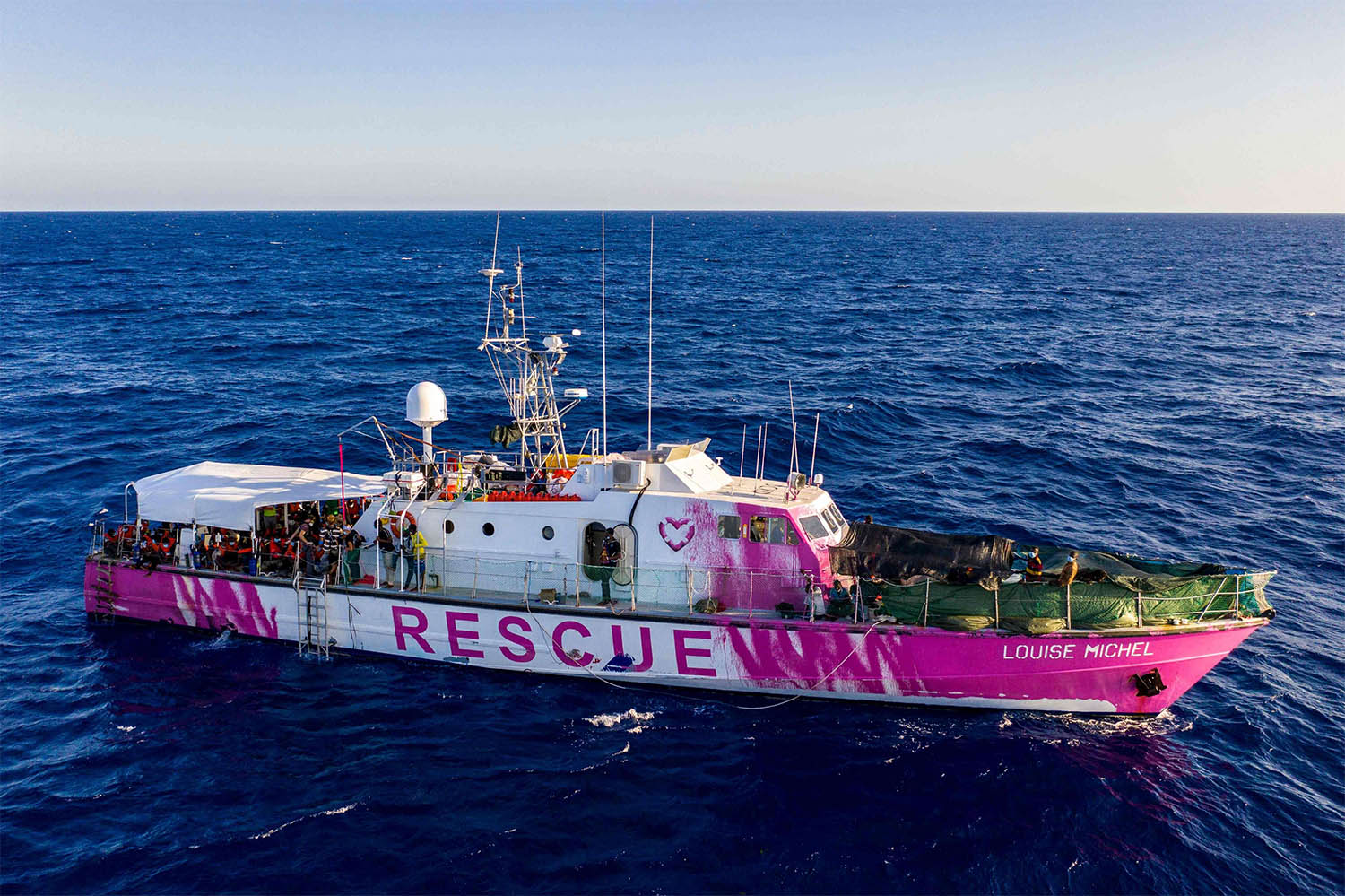The rescue ship funded by British street artist Banksy