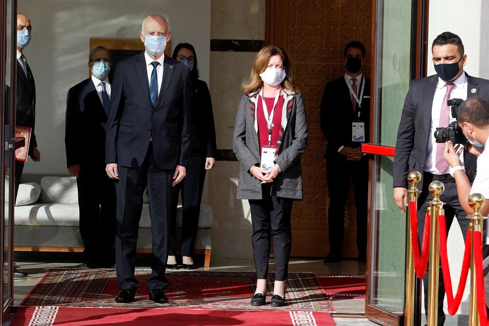 الرئيس التونسي قيس سعيّد يلتقي المبعوثة الأممية بالإنابة إلى ليبيا ستيفاني وليامز
