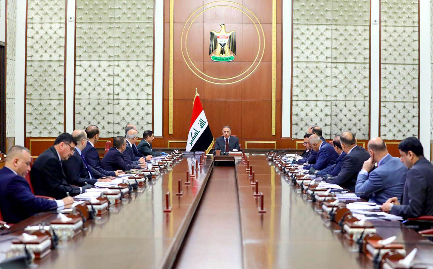 اجتماع مجلس الوزراء العراقي بحضور مصطفى الكاظمي