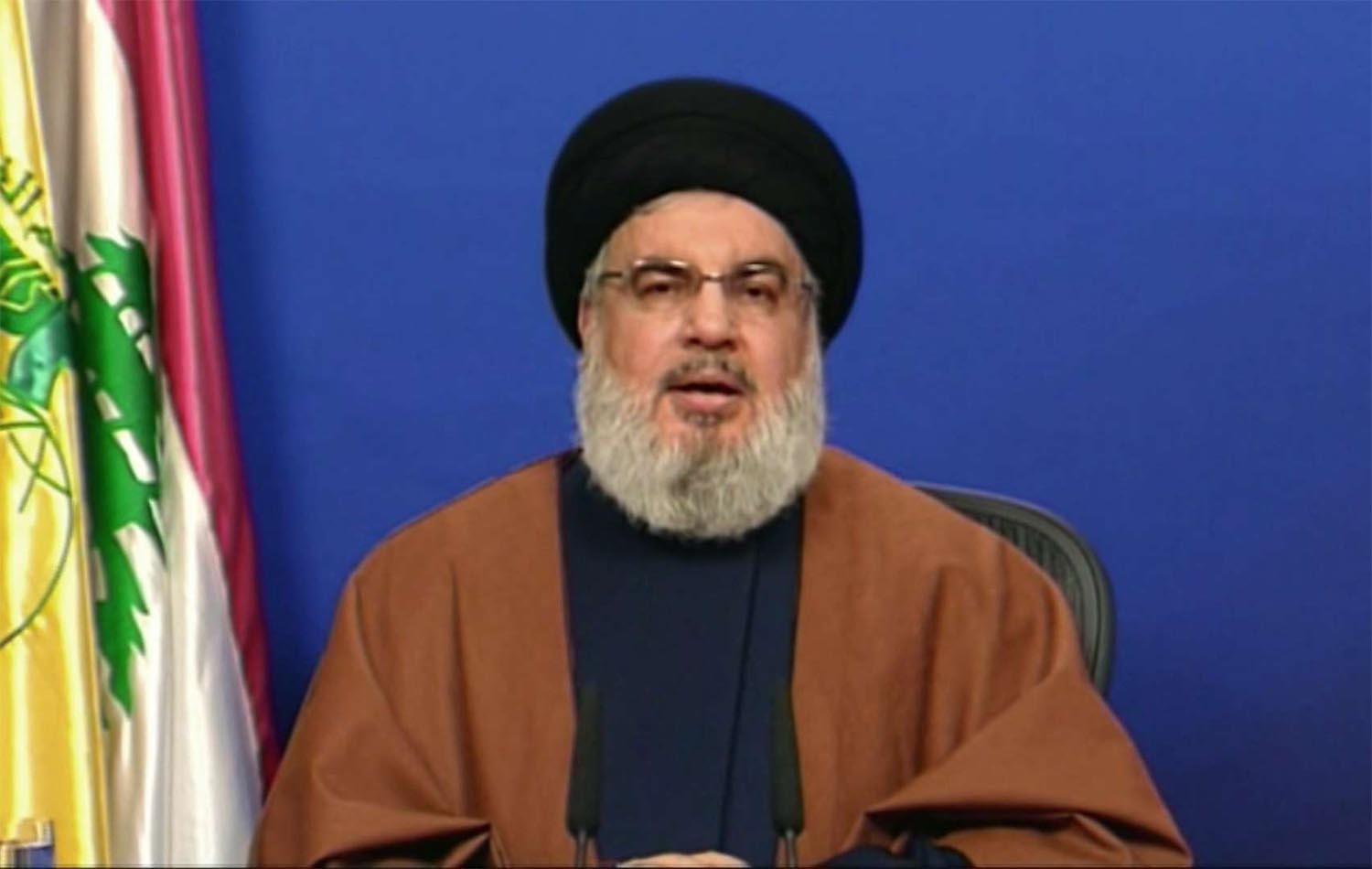 Lebanon's Hezbollah leader Sayyed Hassan Nasrallah 