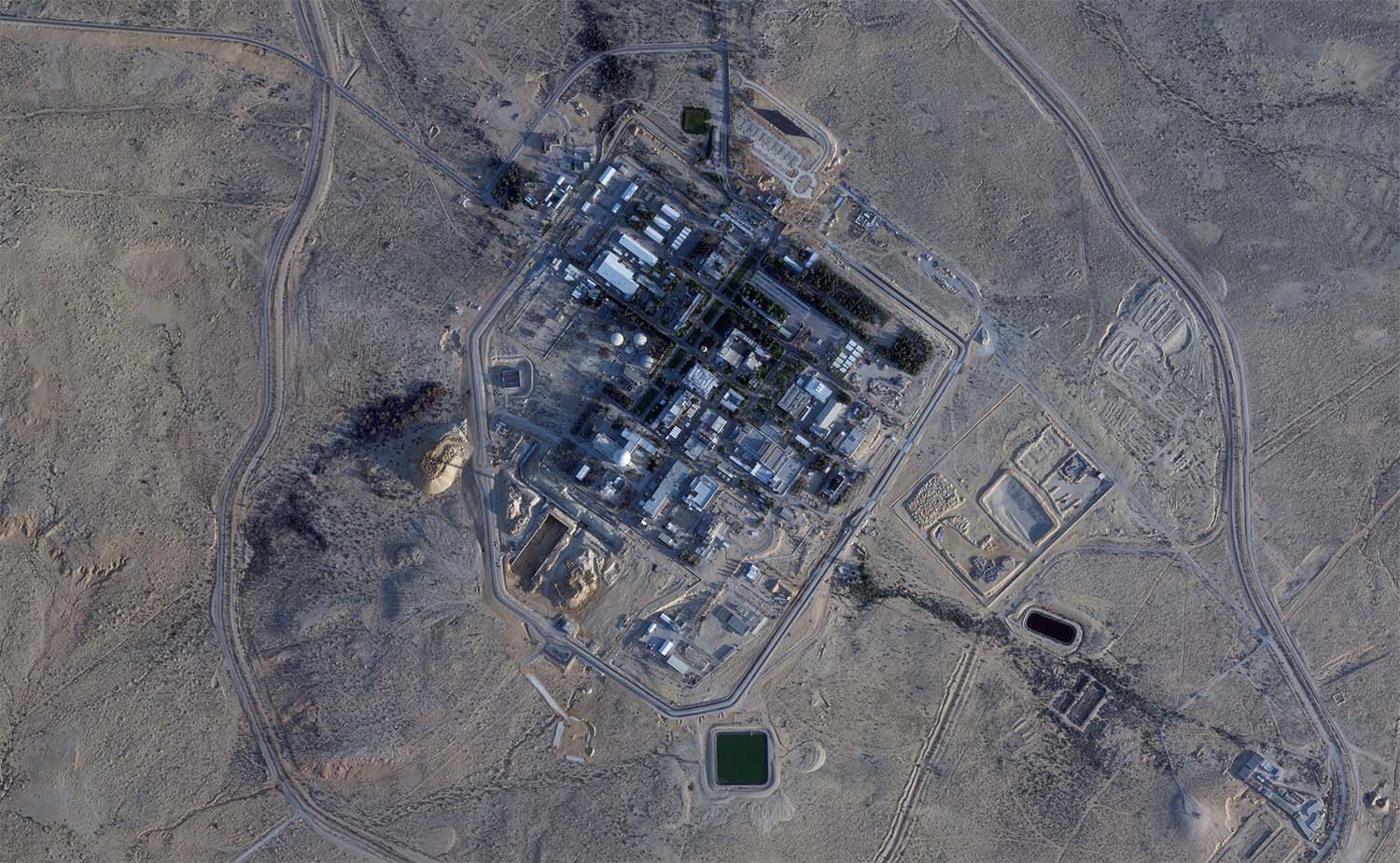 Satellite photo from Planet Labs Inc. shows construction at the Shimon Peres Negev Nuclear Research Center