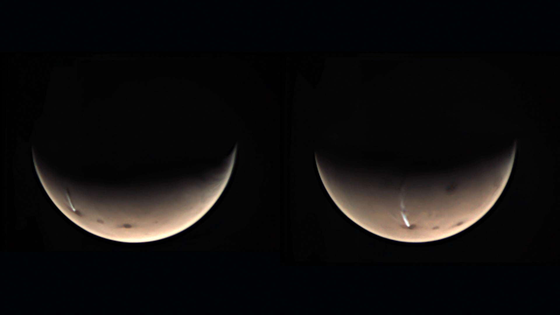 سحابة ممدودة على بعد 1800 كيلومتر من سطح المريخ