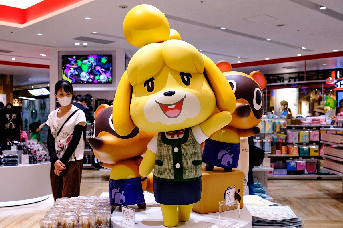 شخصيةمن ألعاب نينتندو معروضة في متجر الشركة بطوكيو