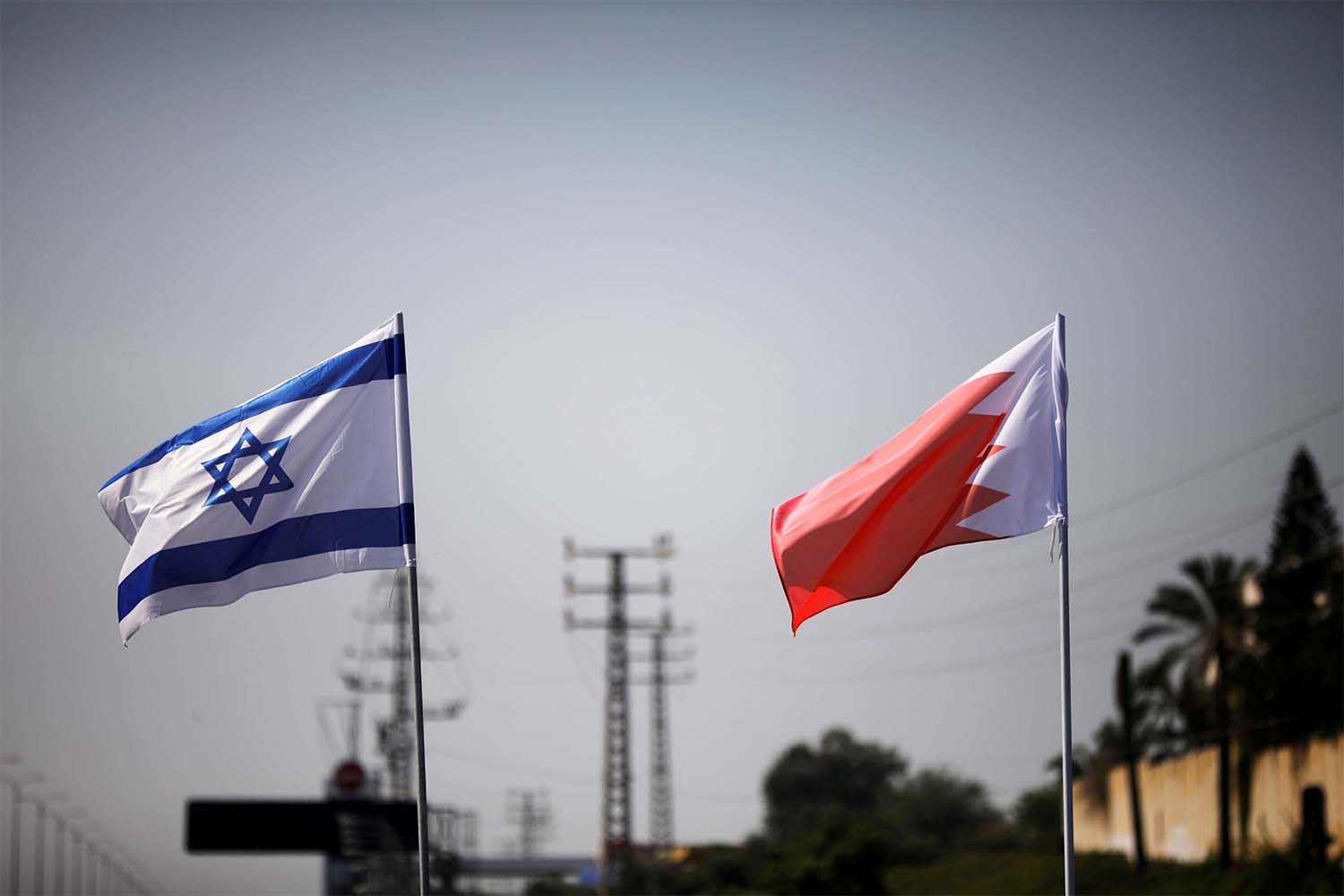 Israeli and Bahraini flags