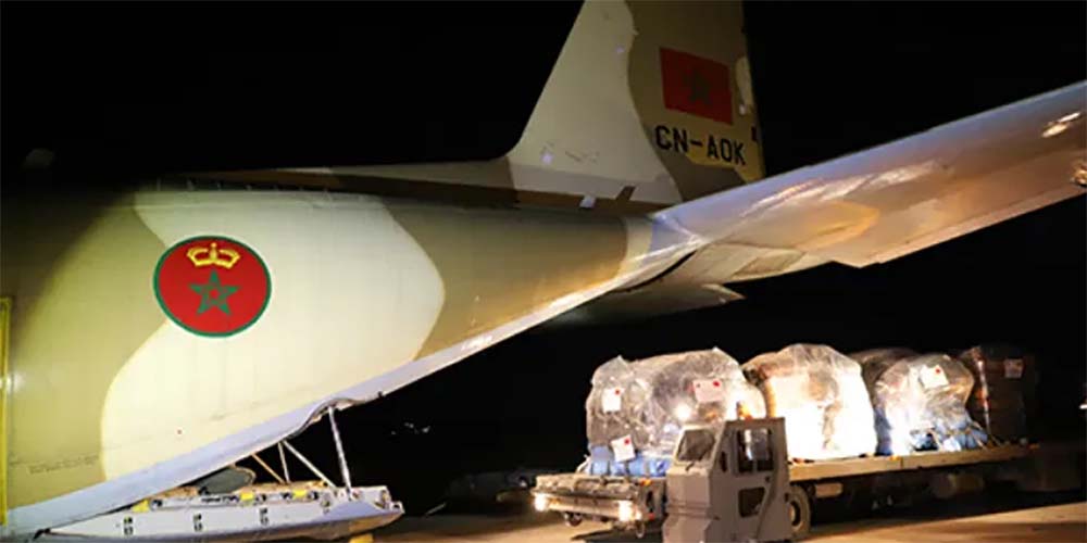 King Mohammed VI ordered the dispatch of eight Moroccan military airplanes carrying 90 tonnes of food aid to Lebanon