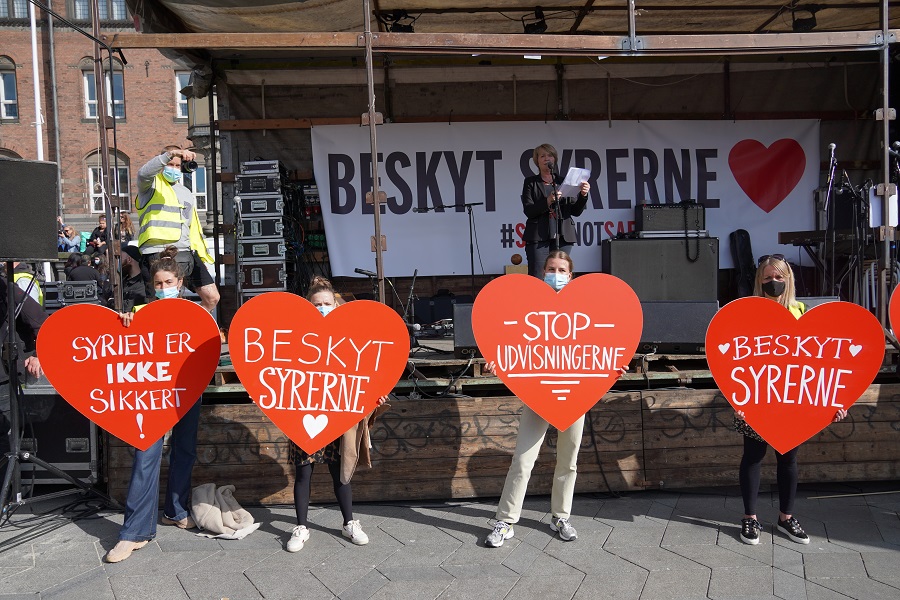 المتظاهرون في الدنمارك
