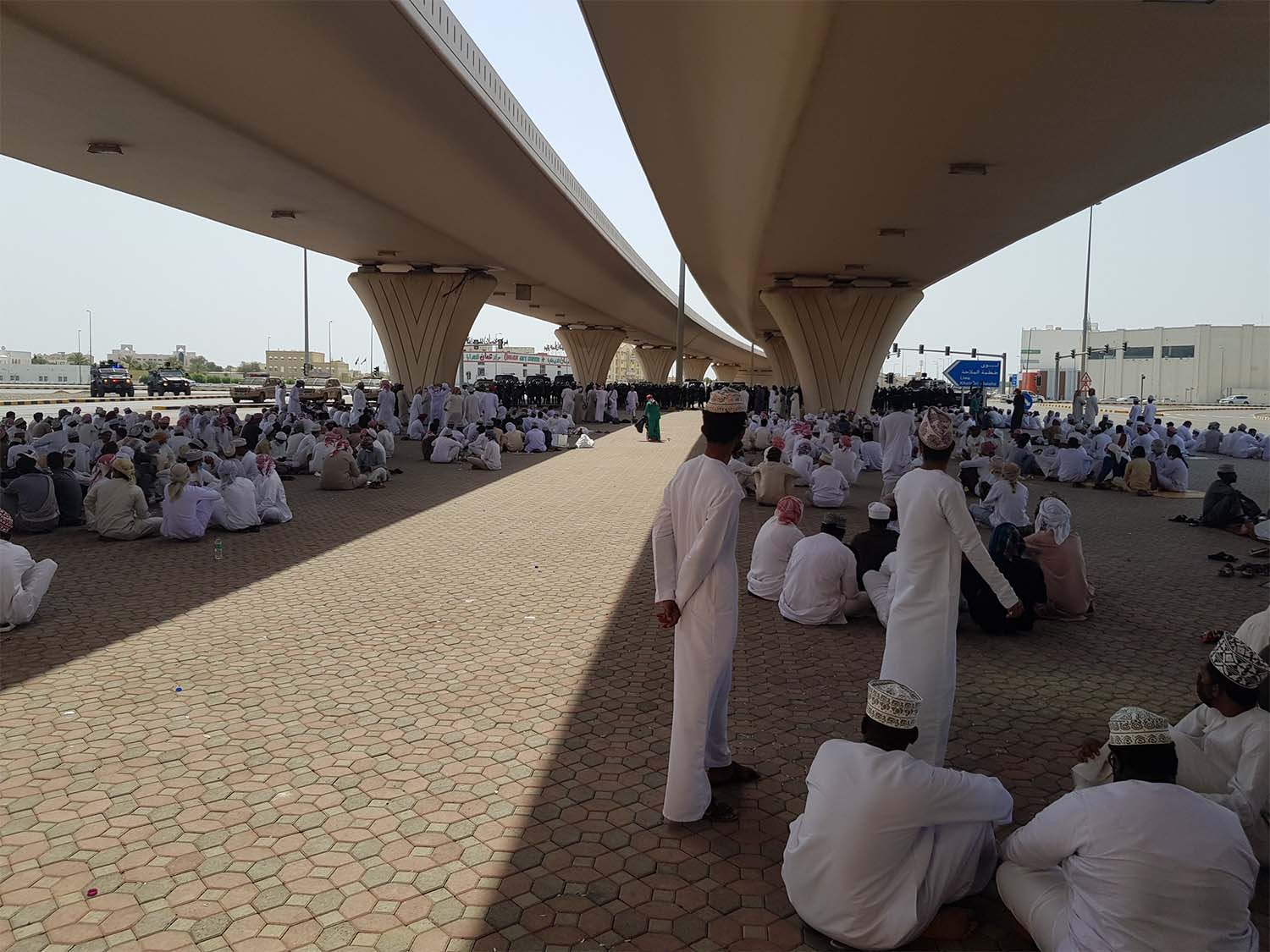 Protesters angry over firings and the poor economy of Oman