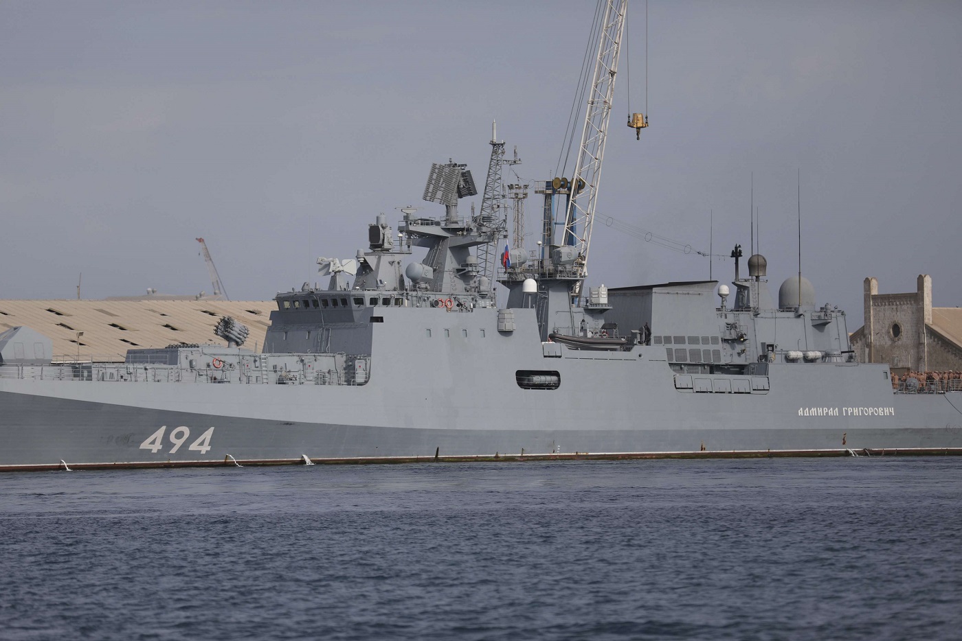 سفينة حربية روسية راسية في بورتسودان