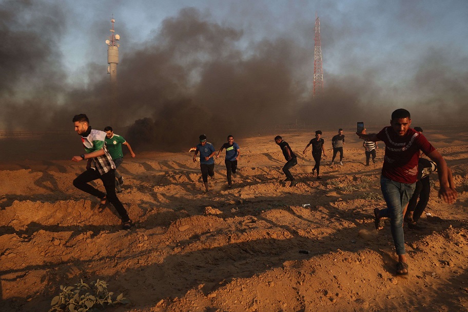 مناوشات بين الفلسطينيين والجيش الإسرئيلي في غزة