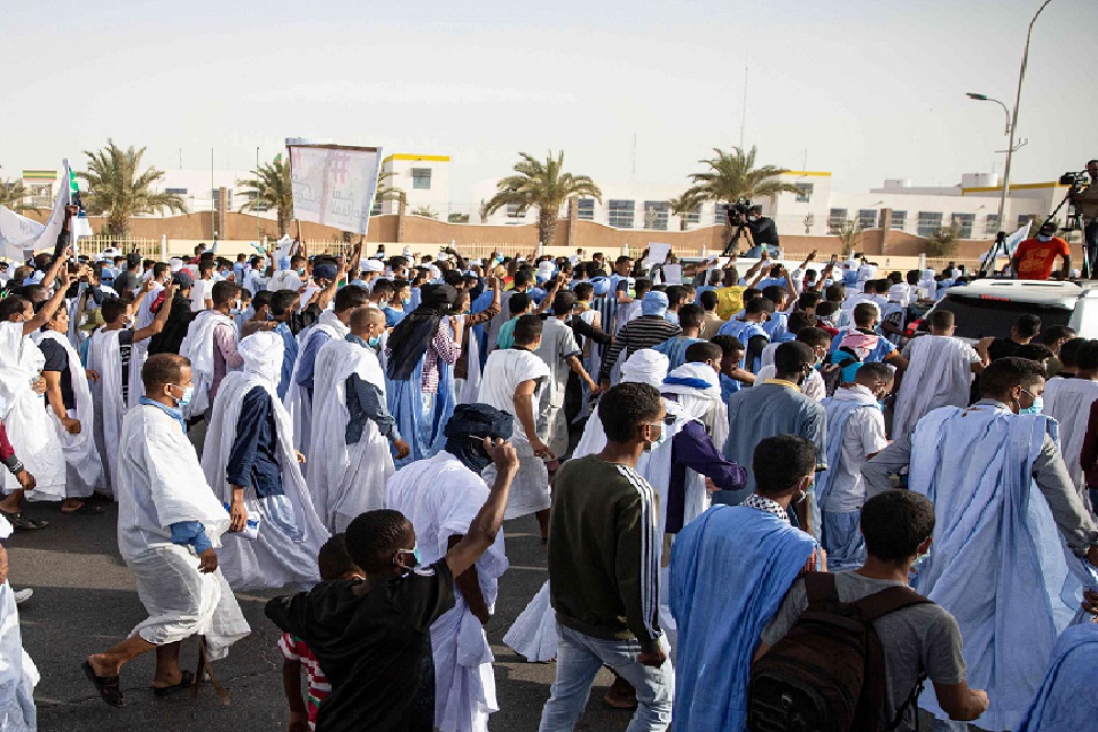 المحتجون الموريتانيون