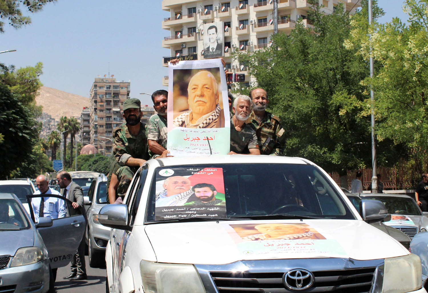 تشييع احمد جبريل في دمشق