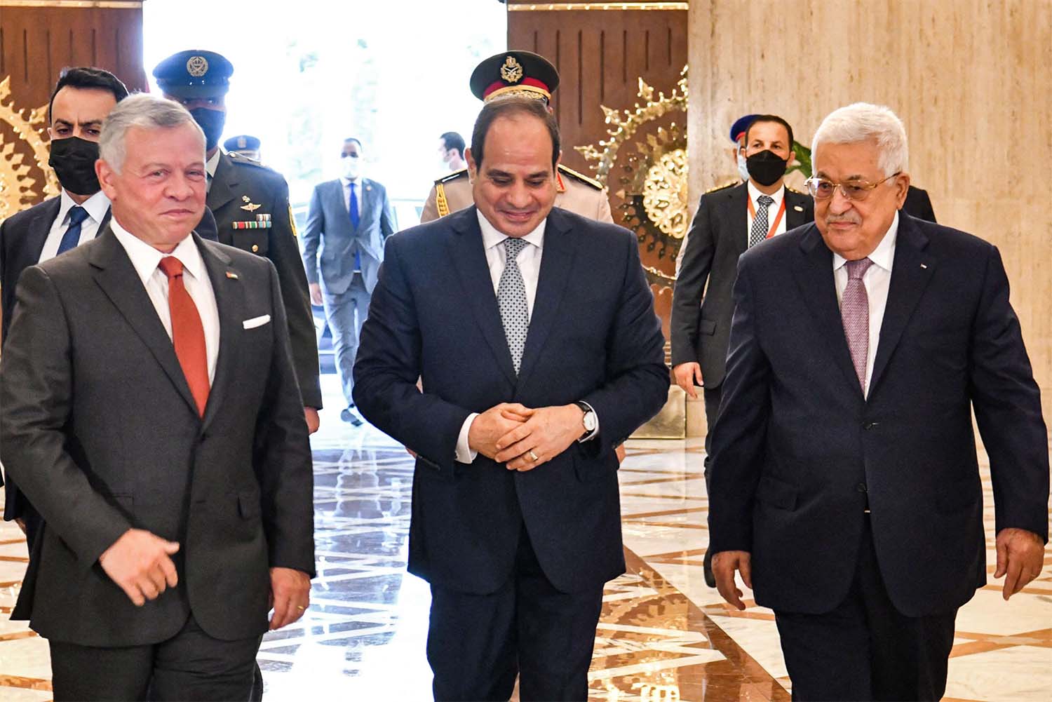 The Egyptian and Jordanian leaders renewed their support of Abbas