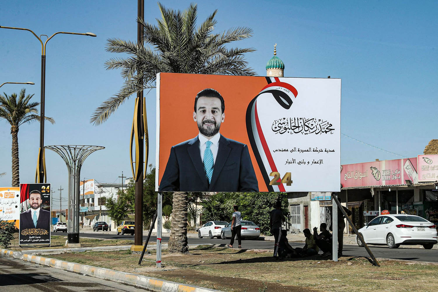 جداريات انتخابية لمحمد الحلبوسي في الرمادي