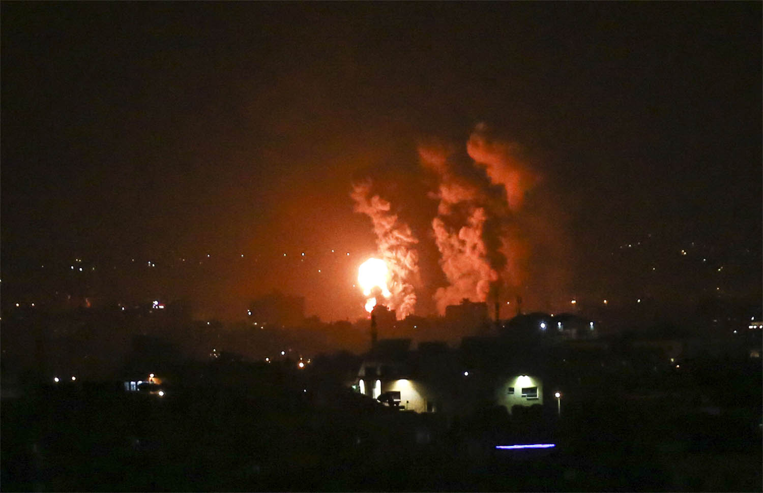 Israel says its planes attacked another Hamas compound after an anti-aircraft missile was fired from Gaza