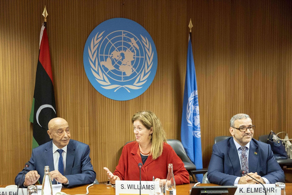 وليامز تتوسط المشري وعقيلة صالح في أول لقاء بينهما 