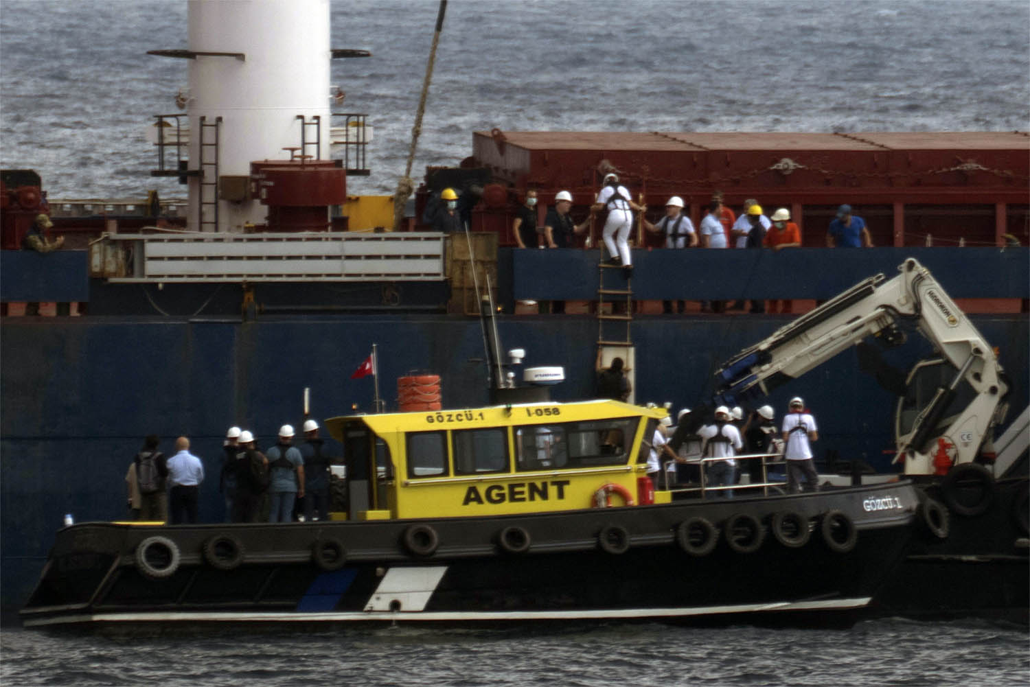 The ship was anchored off the coast of Istanbul