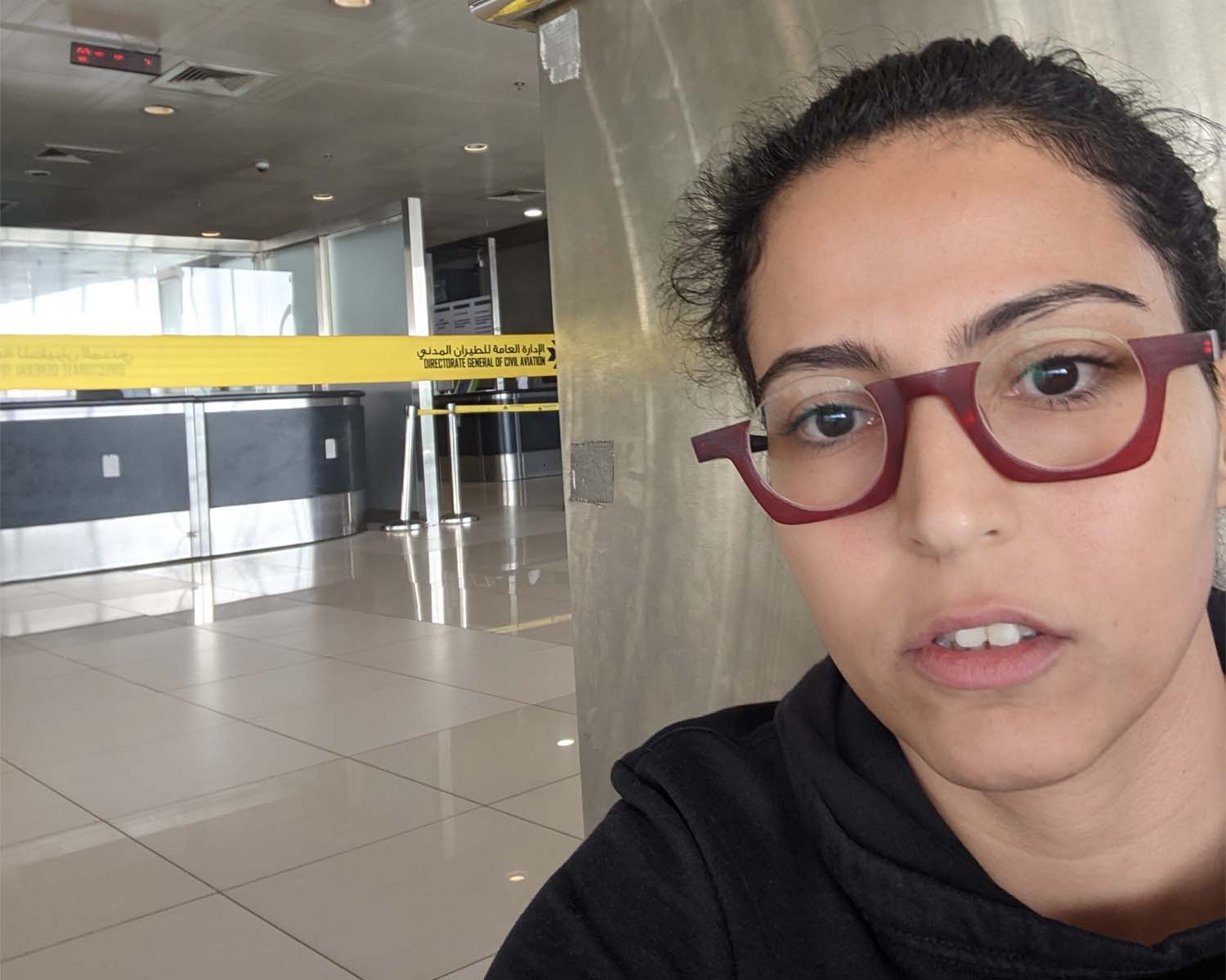Mona Kareem was calling for help on Twitter while at Kuwait International Airport 